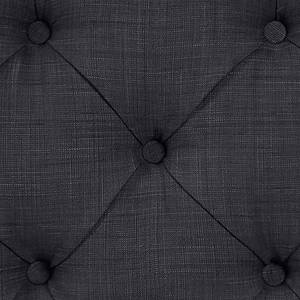 Lit capitonné Grand Tissu - Tissu Frea : Anthracite - 180 x 200cm