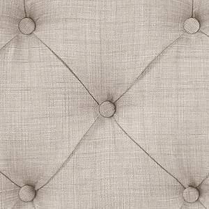 Lit capitonné Grand Tissu - Tissu Frea : Beige clair - 180 x 200cm