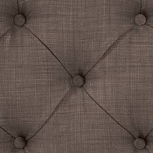 Lit capitonné Grand Tissu - Tissu Frea : Gris-Marron II - 90 x 200cm