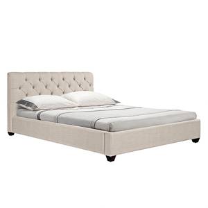 Gestoffeerd bed Grand geweven stof - Stof Frea: Lichtbeige - 90 x 200cm