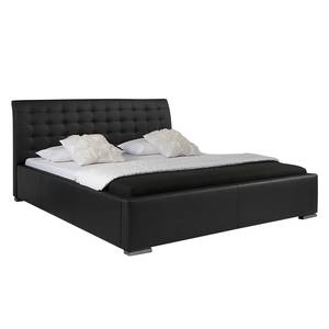 Gestoffeerd bed Isa Comfort kunstleer - Zwart - 160 x 200cm