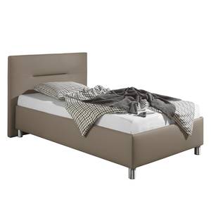 Gestoffeerd bed Jonsberg kunstleer - Taupe - 100 x 200cm