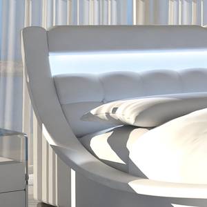 Bed Khan (met LED-verlichting) kunstleer wit