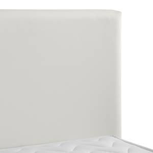 Lit capitonné KiYDOO V Avec coffre de lit - Imitation cuir - Blanc - 140 x 200cm
