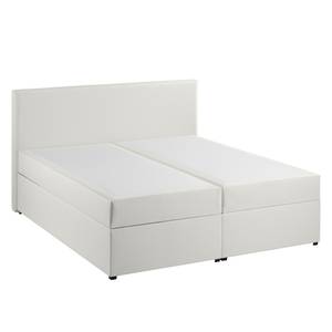 Gestoffeerd bed KiYDOO V inclusief opbergruimte - kunstleer - Wit - 160 x 200cm