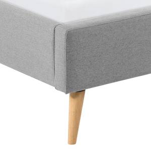 Letto imbottito Klink II Tessuto - Color grigio pallido - 200 x 200cm