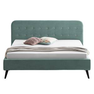 Gestoffeerd bed Klink V microvezel - muntkleurig/zandkleurig - 180 x 200cm - 180 x 200cm