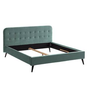 Gestoffeerd bed Klink V microvezel - muntkleurig/zandkleurig - 180 x 200cm - 180 x 200cm