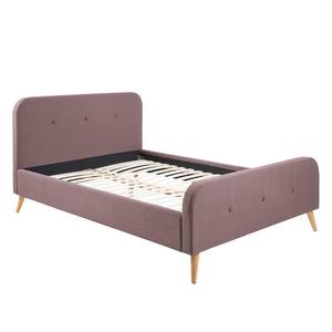 Gestoffeerd bed Klink geweven stof - Oud pink - 140 x 200cm