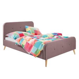 Gestoffeerd bed Klink geweven stof - Oud pink - 160 x 200cm