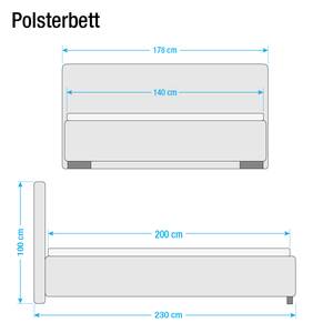 Polsterbett Lounge I Kunstleder Schwarz - 140 x 200cm