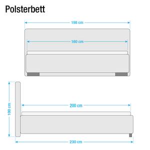 Gestoffeerd bed Lounge kunstleer - Bruin - 160 x 200cm