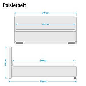 Gestoffeerd bed Lounge kunstleer - Bruin - 180 x 200cm