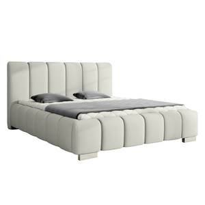 Gestoffeerd bed Lounge II geweven stof - Grijs - 160 x 200cm