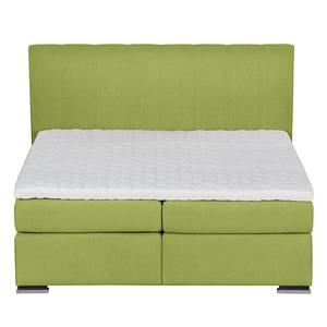 Lit boxspring Lamis Vert clair - 140 x 200cm - D2 souple - Surmatelas en mousse froide