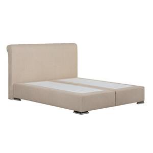 Lit boxspring Lamis Sable - 140 x 200cm - D2 souple - Surmatelas en mousse froide