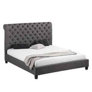 Gestoffeerd bed Lyons geweven stof - Vintage Grijs - 140 x 200cm