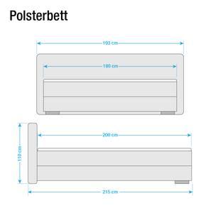 Polsterbett Magic Kunstleder Weiß - 180 x 200cm