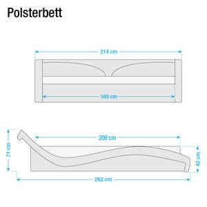 Polsterbett Huelva II Kunstleder Kunstleder - Weiß - 180 x 200cm - Mit Lattenrost & Matratze