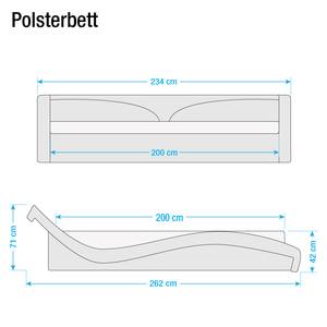 Polsterbett Huelva II Kunstleder Weiß - 200 x 200cm - Mit Lattenrost & Matratze