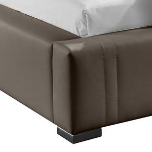 Bed Masetto kunstleer - Taupe - 140 x 200cm - Zonder lattenbodem & matras - Zonder matras