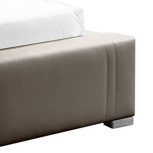 Bed Masetto kunstleer - Taupe - 160 x 200cm - Zonder lattenbodem & matras - Zonder matras