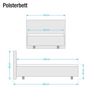 Polsterbett Naomi (Inkl. Lattenrost & Matratze) - Kunstleder - Weiß - 120 x 200cm