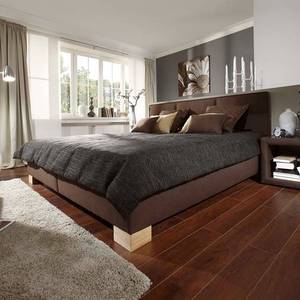 Bed Newal stofbekleding - Taupe - 140 x 200cm - Zonder lattenbodem & matras - Zonder matras