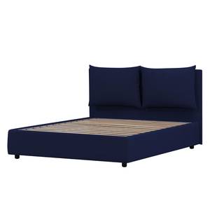 Gestoffeerd bed Noemi (incl. opbergruimte- - Stof Valona: Donkerblauw - 180 x 200cm