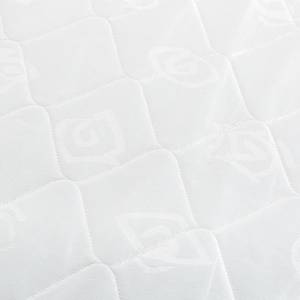 Lit capitonné Nord Cuir synthétique - Blanc - 180 x 200cm