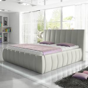 Gestoffeerd bed Optima geweven stof - Grijs - 180 x 200cm