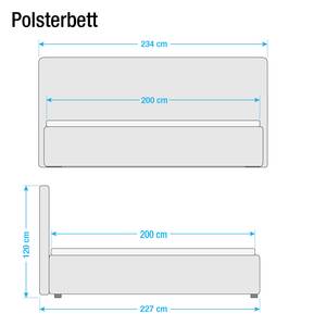 Polsterbett Optima Webstoff - Rot - 200 x 200cm