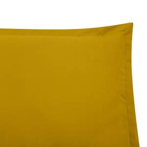 Lit rembourré avec coffre de lit Paola Tissu Valona : Jaune moutarde - 140 x 200cm