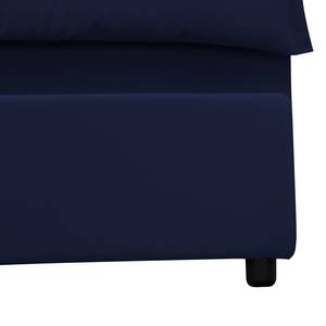 Lit rembourré avec coffre de lit Paola Tissu Valona : Bleu foncé - 90 x 200cm