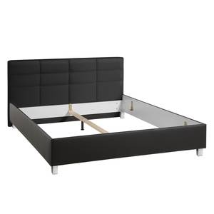 Gestoffeerd bed Parsberg II kunstleer - Zwart - 200 x 200cm