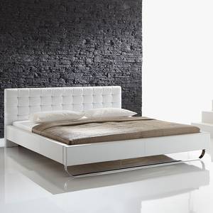 Gestoffeerd bed Pasadena kunstleer - Wit - 160 x 200cm