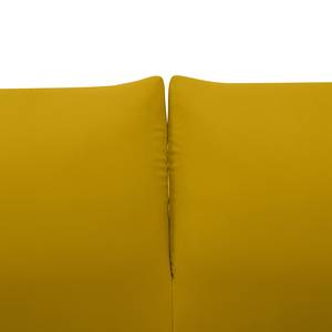 Lit rembourré avec coffre de lit Ponte Tissu Valona : Jaune moutarde - 160 x 200cm