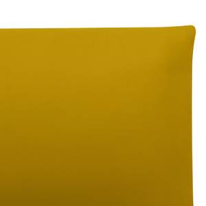 Lit rembourré avec coffre de lit Ponte Tissu Valona : Jaune moutarde - 180 x 200cm