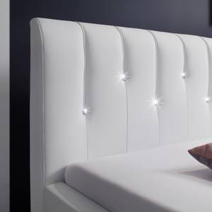 Gestoffeerd bed Rapido kunstleer - Wit - 120 x 200cm