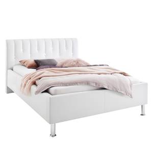 Gestoffeerd bed Rapido kunstleer - Wit - 120 x 200cm