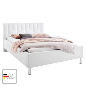 Gestoffeerd bed Rapido kunstleer - Wit - 140 x 200cm