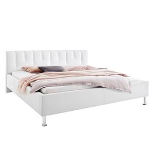 Gestoffeerd bed Rapido kunstleer - Wit - 180 x 200cm