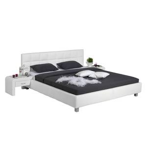 Gestoffeerd bed Regenstauf kunstleer - Wit - 180 x 200cm