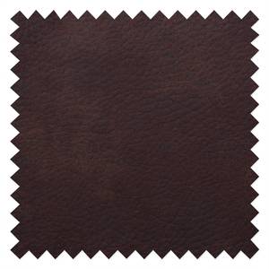 Lit capitonné Rothbury Aspect cuir vieilli - Marron foncé - 180 x 200cm