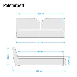 Polsterbett Huelva I (inkl. Matratze & Lattenrost) Kunstleder - Schwarz - 200 x 200cm