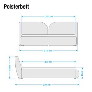 Gestoffeerd bed Huelva I kunstleer - Wit - 200 x 200cm