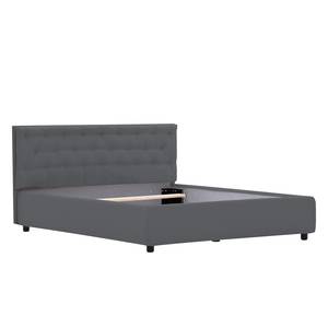 Gestoffeerd bed Sala Stof Pamea: Antraciet - 160 x 200cm