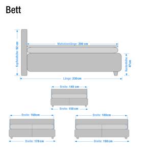 Lit capitonné Skye Cuir synthétique bordeaux - Limon - 160 x 200cm - Avec sommier à lattes & matelas - Matelas à ressorts Bonnell