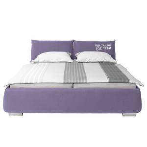 Polsterbett Soft Pillow Webstoff - Violett - 160 x 200cm - Tonnentaschenfederkernmatratze - H2