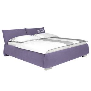 Polsterbett Soft Pillow Webstoff - Violett - 160 x 200cm - Tonnentaschenfederkernmatratze - H2